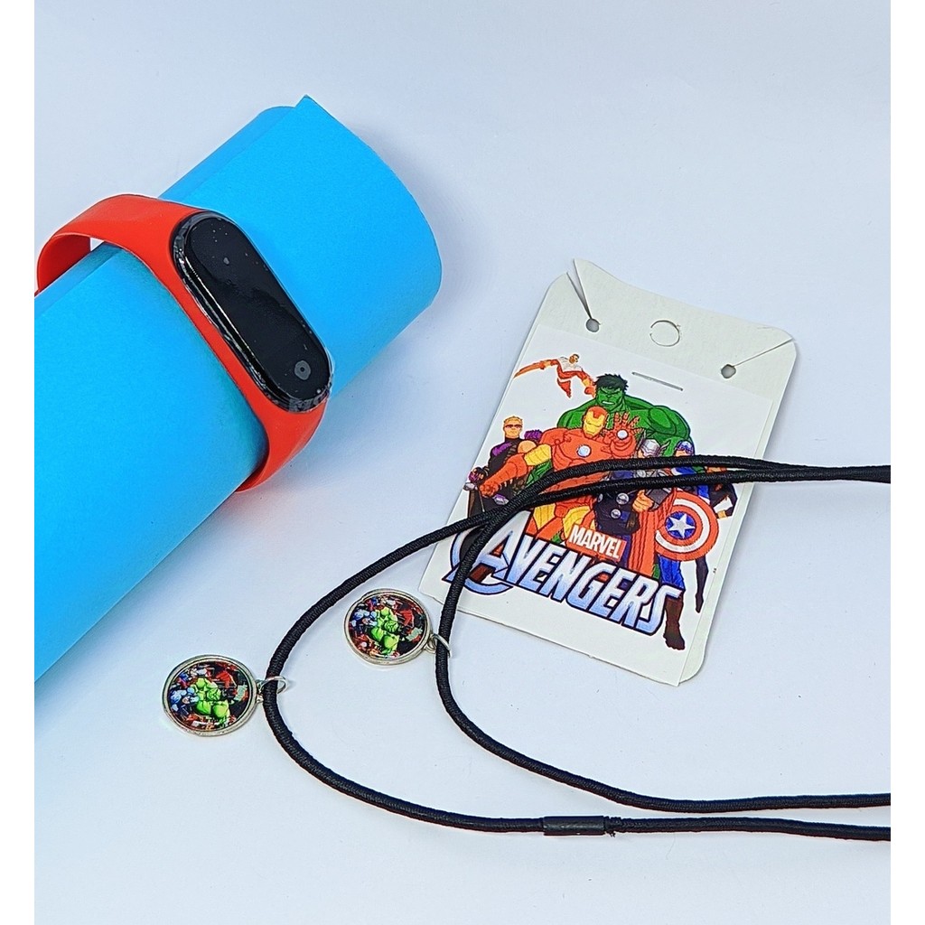 Kit Relógio de Pulso Infantil Digital Led Menino Esporte + Colares Duplo Amizade Best Friends Super Heróis Cordão
