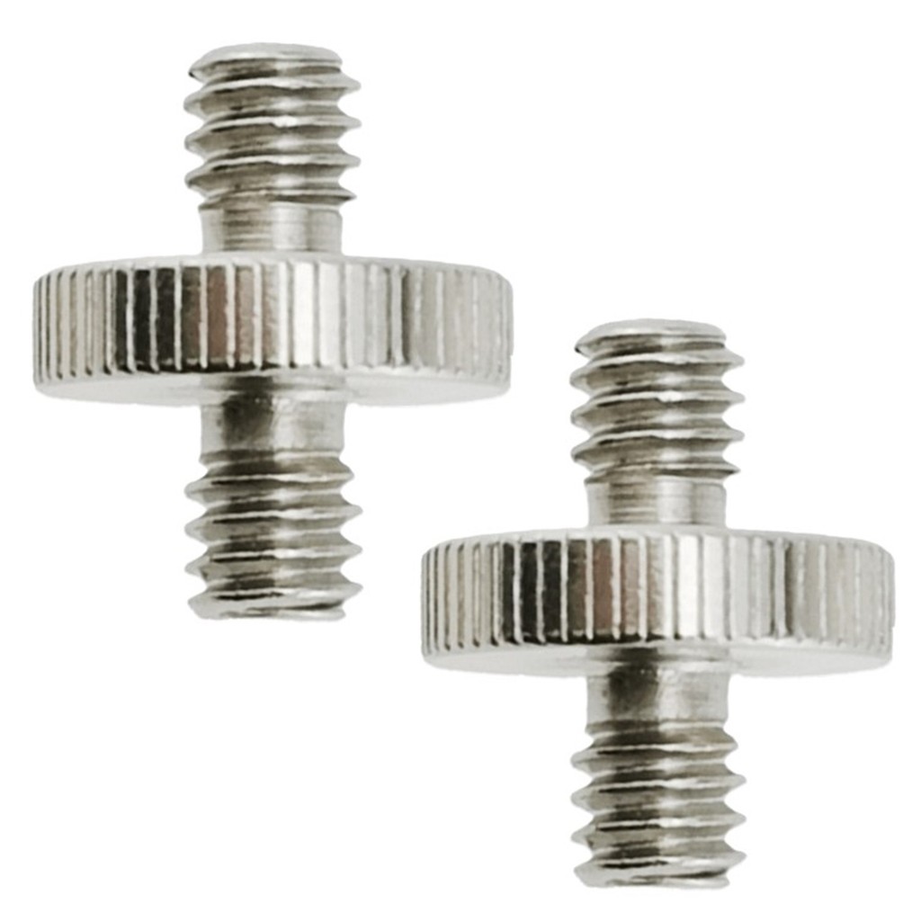 Kit 2 Parafusos Macho 1/4 1/4 Tripé Câmera Flash Luz Dslr