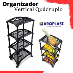 Organizador Vertical Telado Fruteira Quadruplo Arqplast