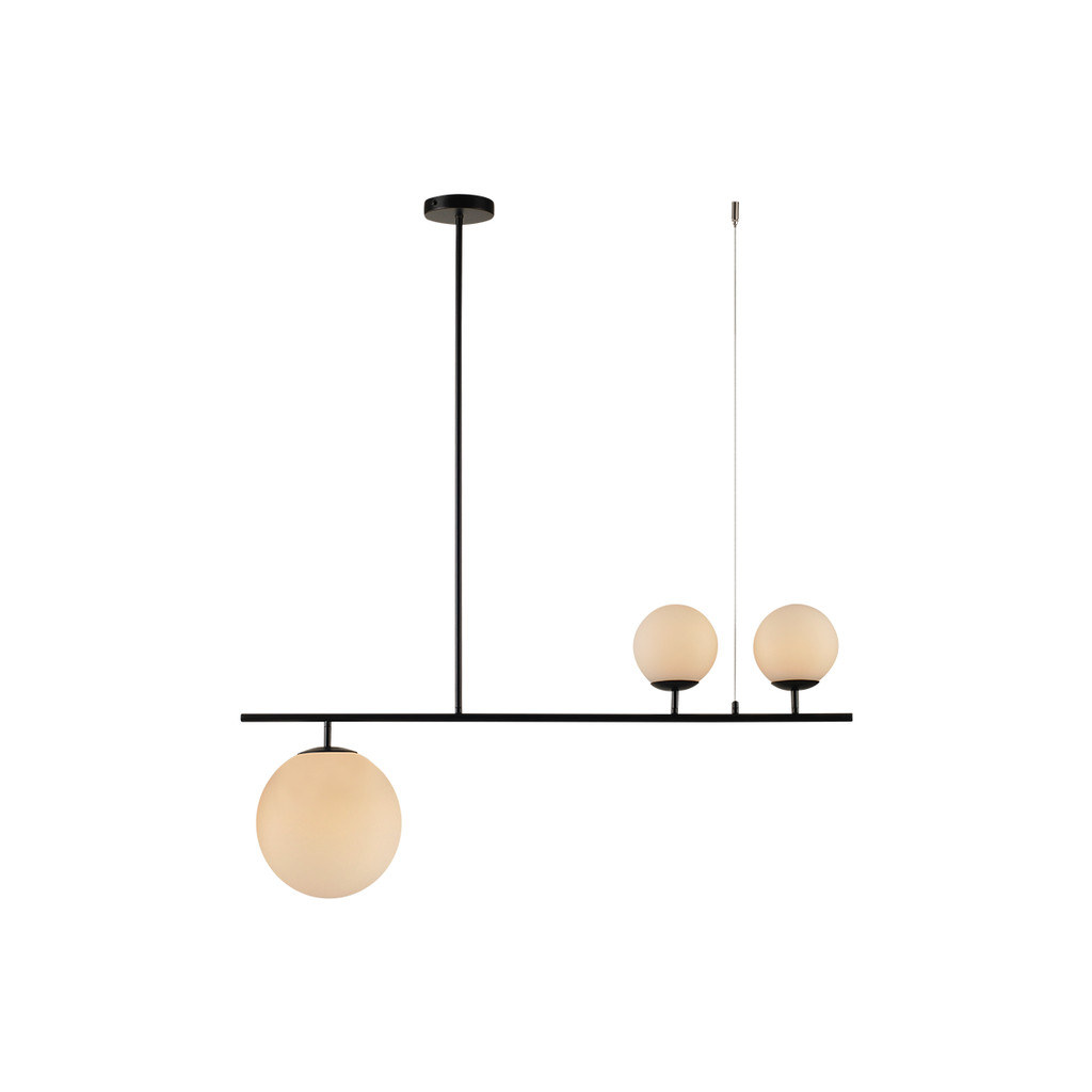 Luminaria Pendente Led Perola Libra 3xG45 Preto Deluxe em Oferta na Shopee