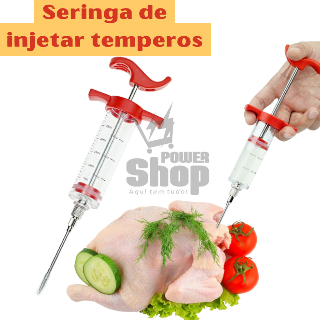 Seringa Injetora De Temperos Para Carnes Aves Injetor De Temperos Seringa Churrasco