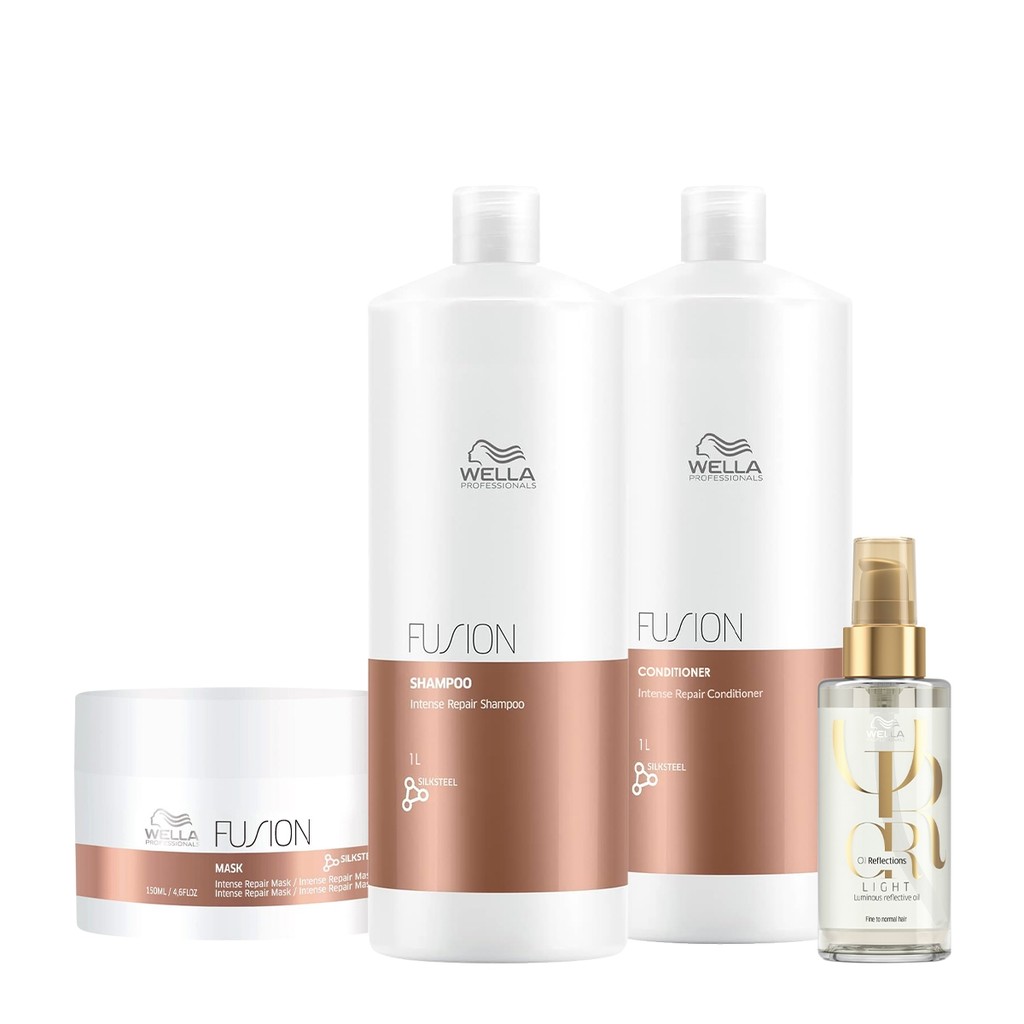Kit Wella Professionals Fusion Reflections Salon Total 150 Oil Light (4 produtos) em Oferta na Shopee