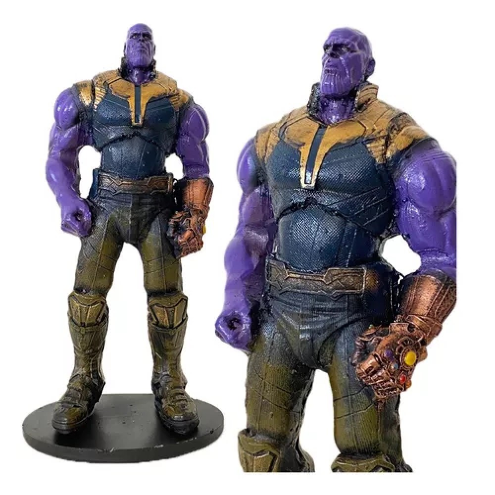 Boneco Colecionável Estátua Action Figure Thanos Marvel Titã Louco Vingadores Resina Coleção em Oferta na Shopee