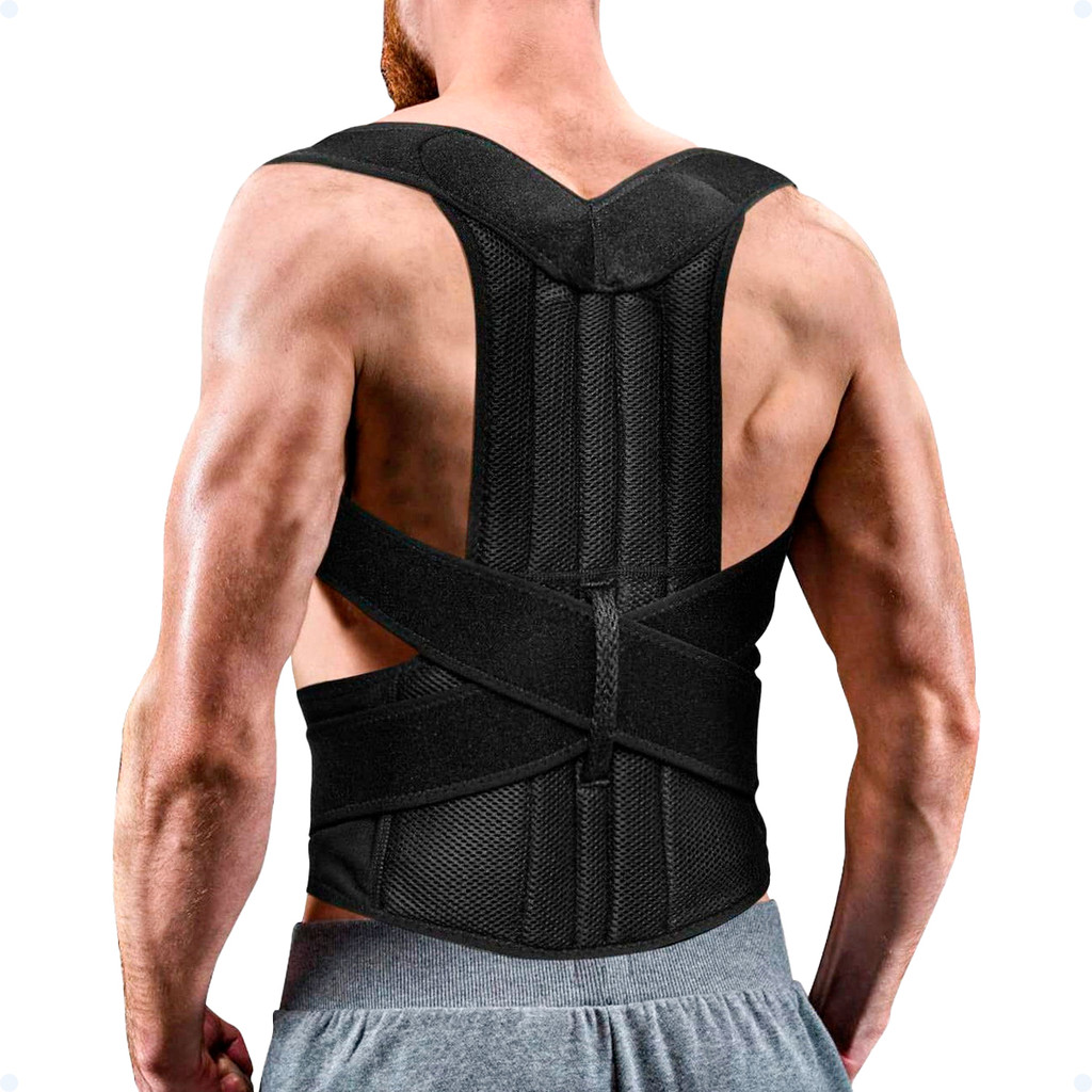 Cinta Protetora De Coluna Lombar Colete Ortopédica Unissex Corretor Postural Cervical em Oferta na Shopee