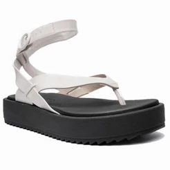 Rasteira Moleca Flatform Feminina - Preto e Branco