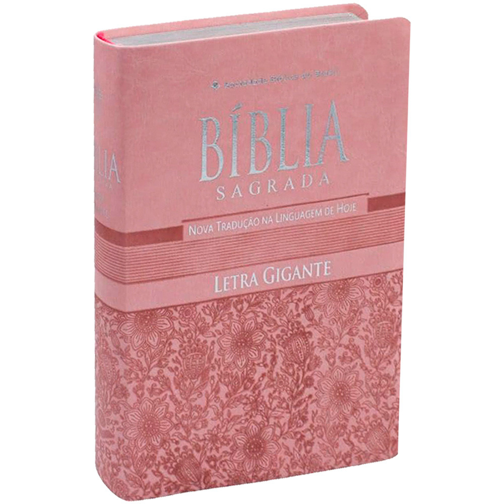 Bíblia Sagrada Letra Gigante | Ntlh | Rosa Claro | C/Índice em Oferta na Shopee