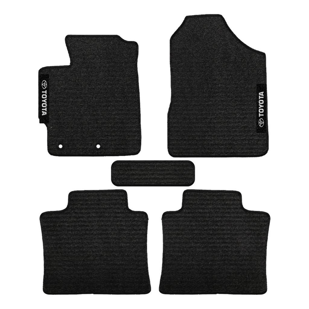 Kit de tapetes 5 peças específico Yaris 1999 00 01 ... 19 20 2021 Carpete Res-Preto