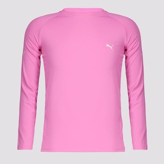 Camiseta Manga Longa Puma UV50+ Infantil Rosa em Oferta na Shopee