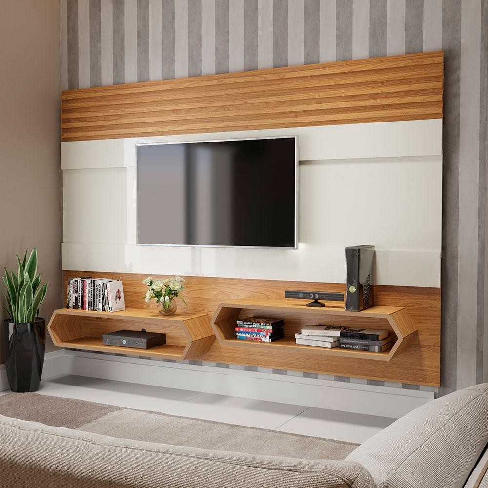 Painel para TV até 65 Polegadas Marion Freijó e Off White em Oferta na Shopee