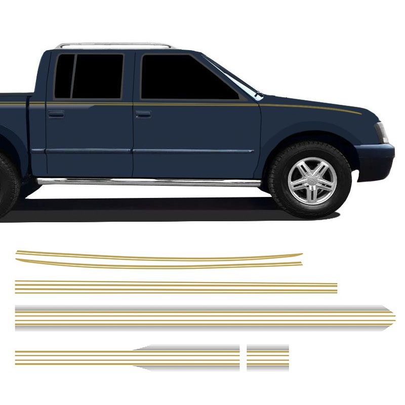 Faixa S10 Executive 1999/2000 CD Adesivo Lateral Dourado em Oferta na Shopee