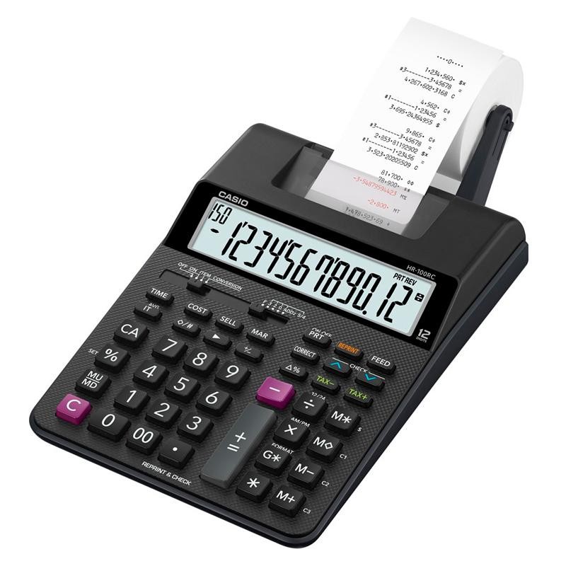 Calculadora de Mesa com Bobina 12 Digitos HR-100RC  bivolt Casio