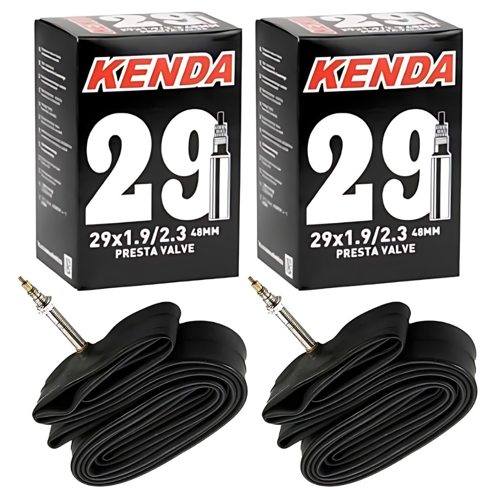 Par Câmara de Ar Aro 29 Kenda Válvula Presta Bico Fino Camera de Ar 29x1.90/2.30 Borracha Butyl em Oferta na Shopee