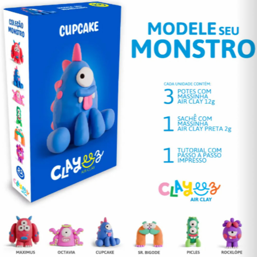 CLAYEEZ CREATIVE 38G  MONSTRO   GELELE   4010 em Oferta na Shopee