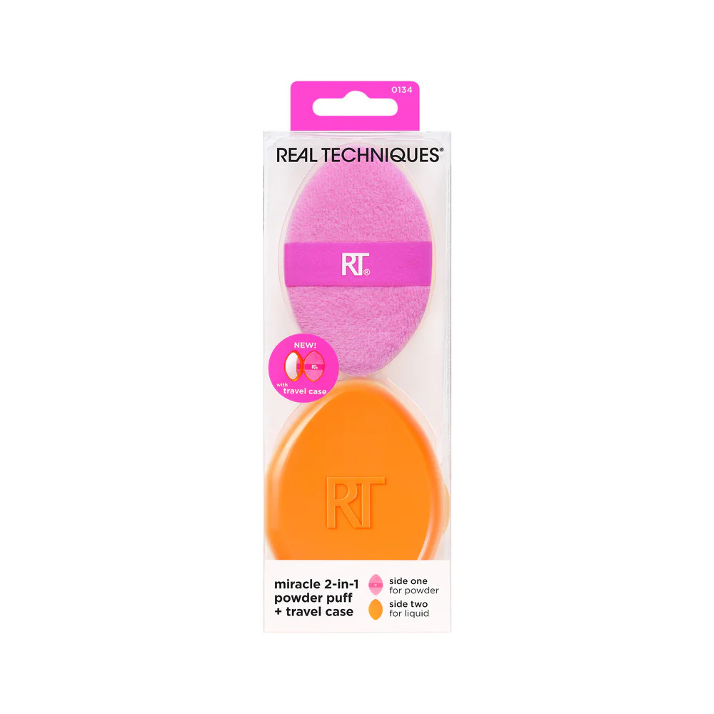 Imagem REAL TECHNIQUES - KIT ESPONJA PUFF 2 EM 1 COM ESTOJO