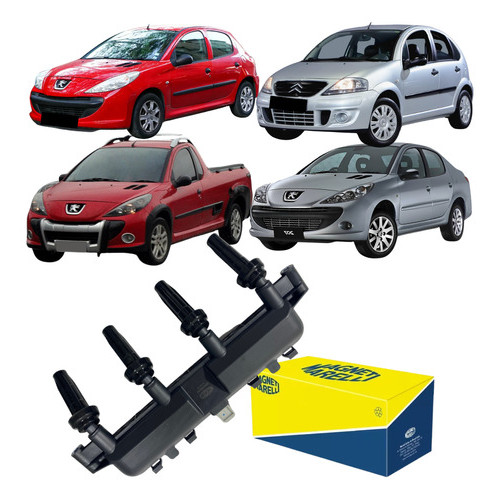 Bobina Ignição Marelli Para C3 Berlingo Xsara 206 207 Hoggar - Spare Parts and Accessories for Vehicles