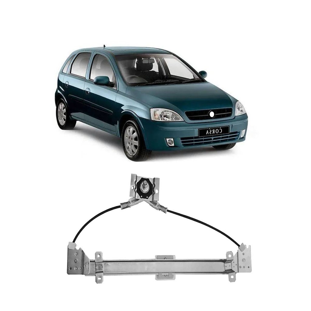 Maquina De Vidro Manual Corsa 02 A 12 4p Traseiro Lado Direito