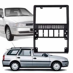 Moldura Painel 2 Din Gol Parati Saveiro G2 Padrão Original - Preto