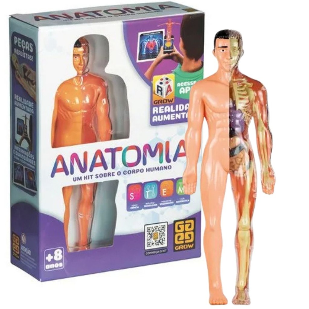 Jogo Anatomia Um Kit sobre o Corpo Humano 04751 - Grow em Oferta na Shopee