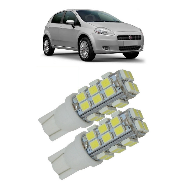 Par Lampada Pingo T10 28 LED Punto Farol Teto Placa 5w