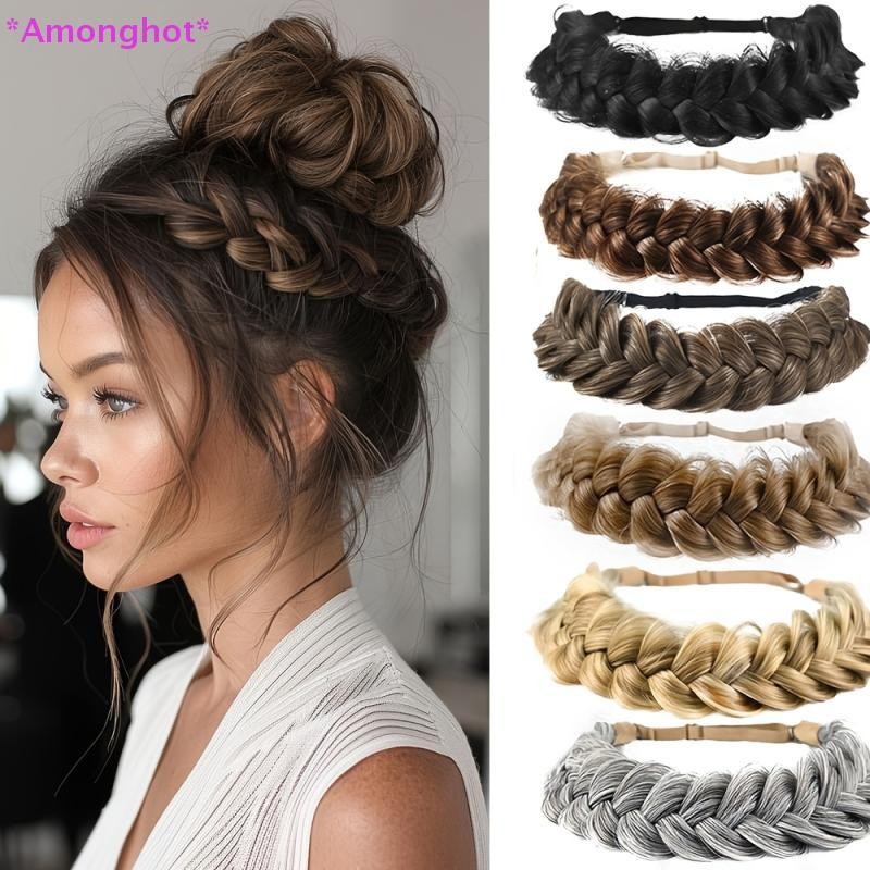 Entrehot > 1 Peça Sintética Premium Ajustável Peruca Artesanal Faixa Elástica Cabelo Moda Trança Headwear Para Mulheres 