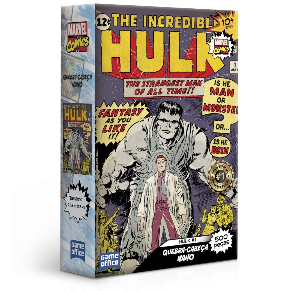 QUEBRA CABEÇA NANO HULK 500 PEÇAS PEQUENAS TOYSTER MAN MONSTER FILME SUPER HERÓI MARVEL COMICS VERDE em Oferta na Shopee