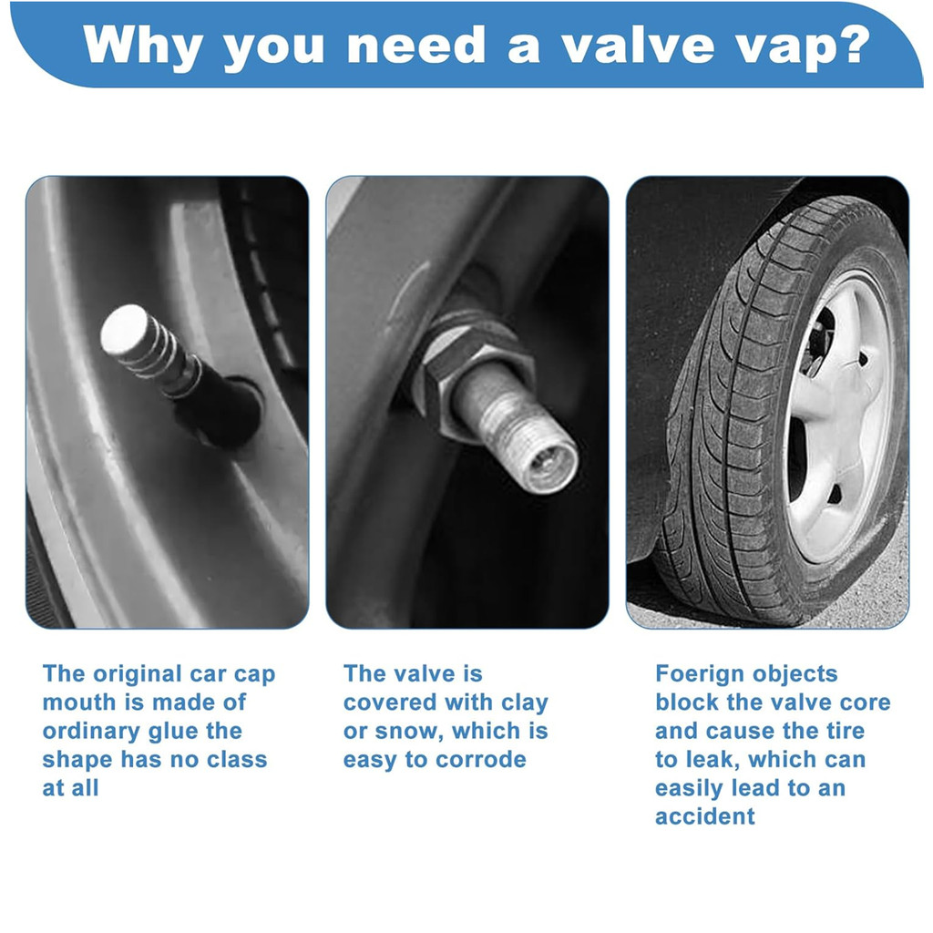 Tampas Da Haste Válvula Do Pneu , Compatíveis Com A Tampa Série Hyundai Universal Car Air Cover Acessórios Para Carros , — imagem 2 de 2