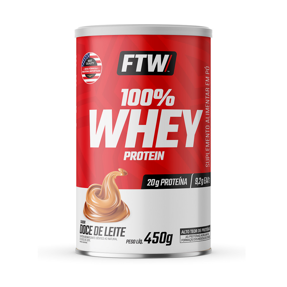 WHEY 100% LATA 450g - Doce de Leite Ftw em Oferta na Shopee