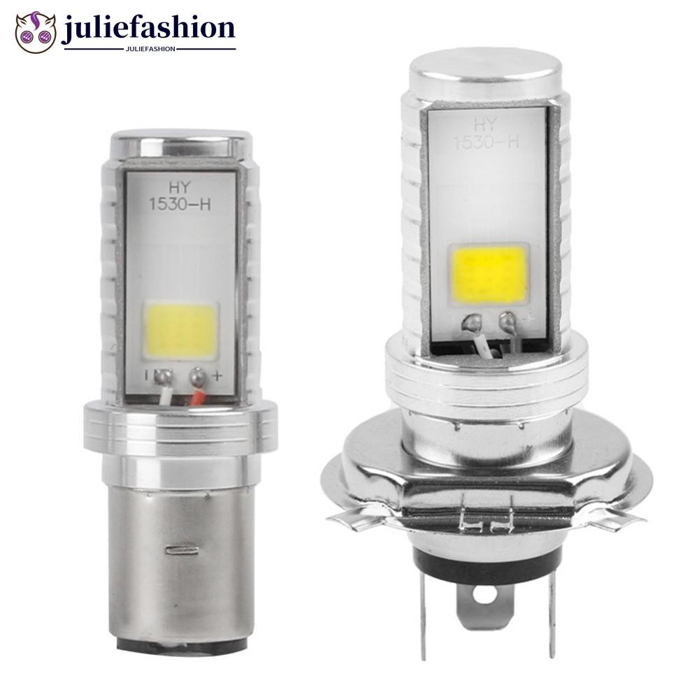 JULIEFASHION 1Pc Motocicleta Led Farol H4 H6 BA20D COB Scooter Luz Super Brilhante Lâmpada Moto Luzes DRL F4Q1 em Oferta na Shopee