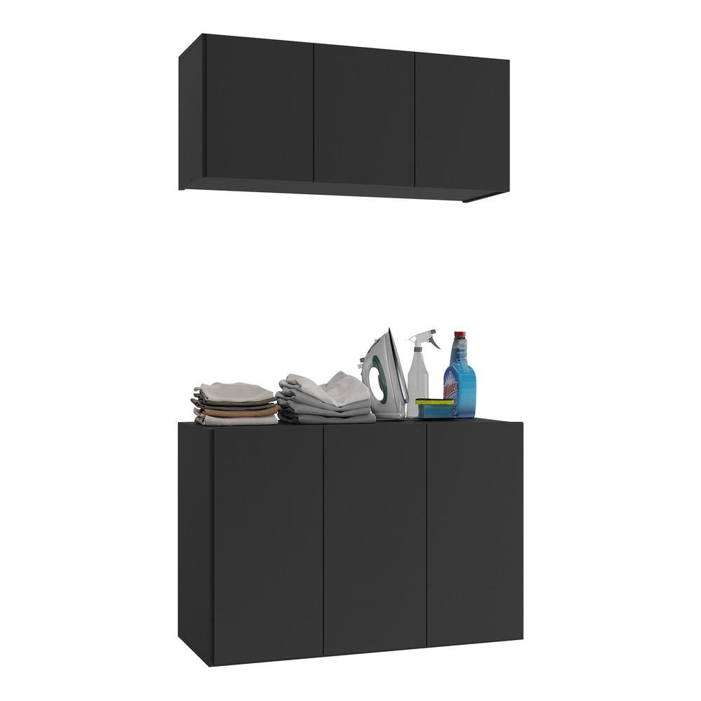 Conjunto Lavanderia Suspenso Multiuso Armário Aéreo e Balcão 3 Portas Multimóveis MP5049 - Home & Living