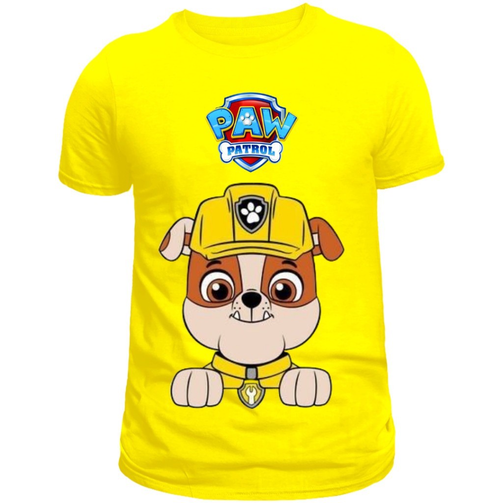 Camiseta camisa blusa Infantil Patrulha Canina Desenhos 100% Algodão em Oferta na Shopee