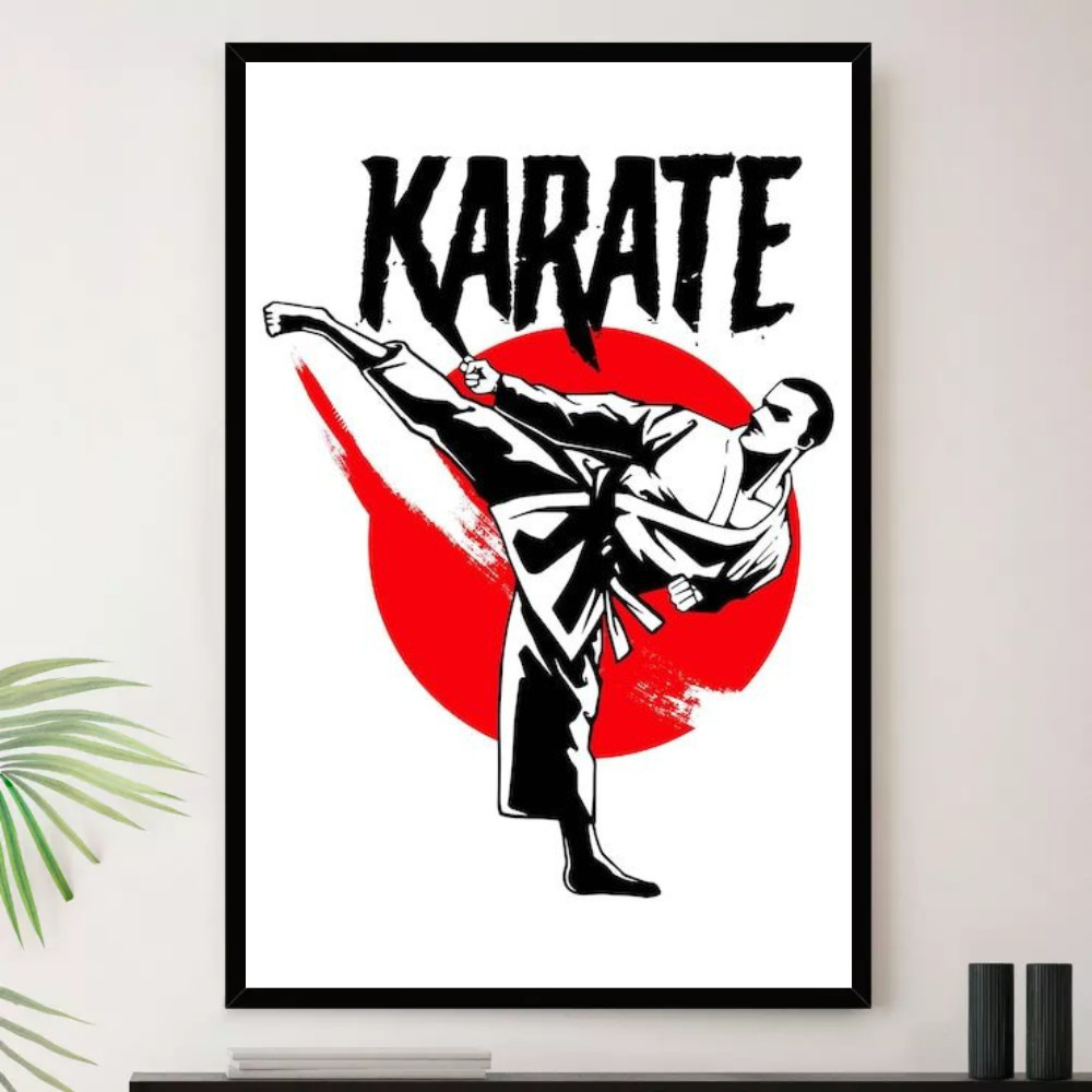 Quadro Karate Luta Japones Arte Defesa Decorativo A4 23x33cm