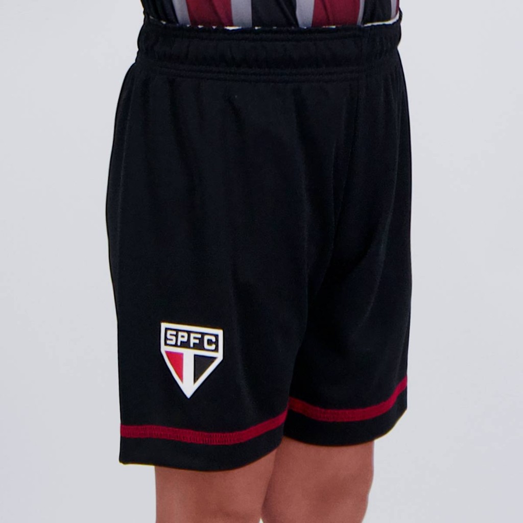 Bermuda São Paulo Taça Infantil Preta em Oferta na Shopee