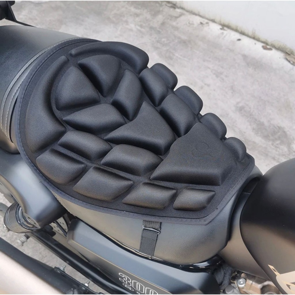 Almofada Assento Respiravel 3D Ergonômica Para Moto Antiderrapante Com Proteção Solar Alivio Costas em Oferta na Shopee