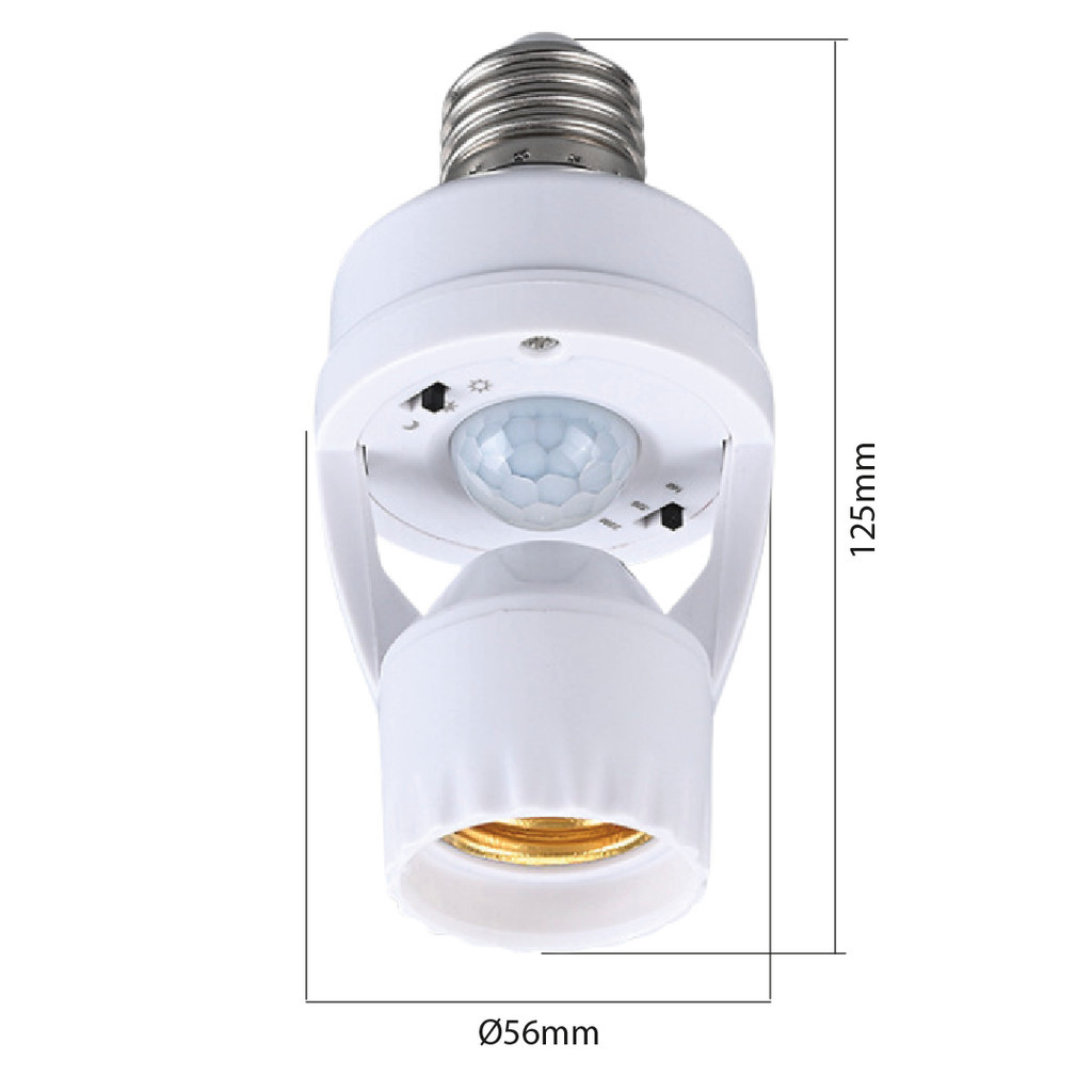 Kit 6 Sensor de Movimento para lâmpada Soquete E27 c/ sensor de presença Bivolt 110V~220V Max 60W · foto 2
