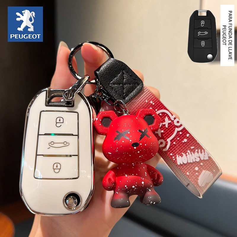 Capa Para Chave De Carro Peugeot Adequada 208/508/2008/citroen/C4 Lounge/C5 AircrossTPU
