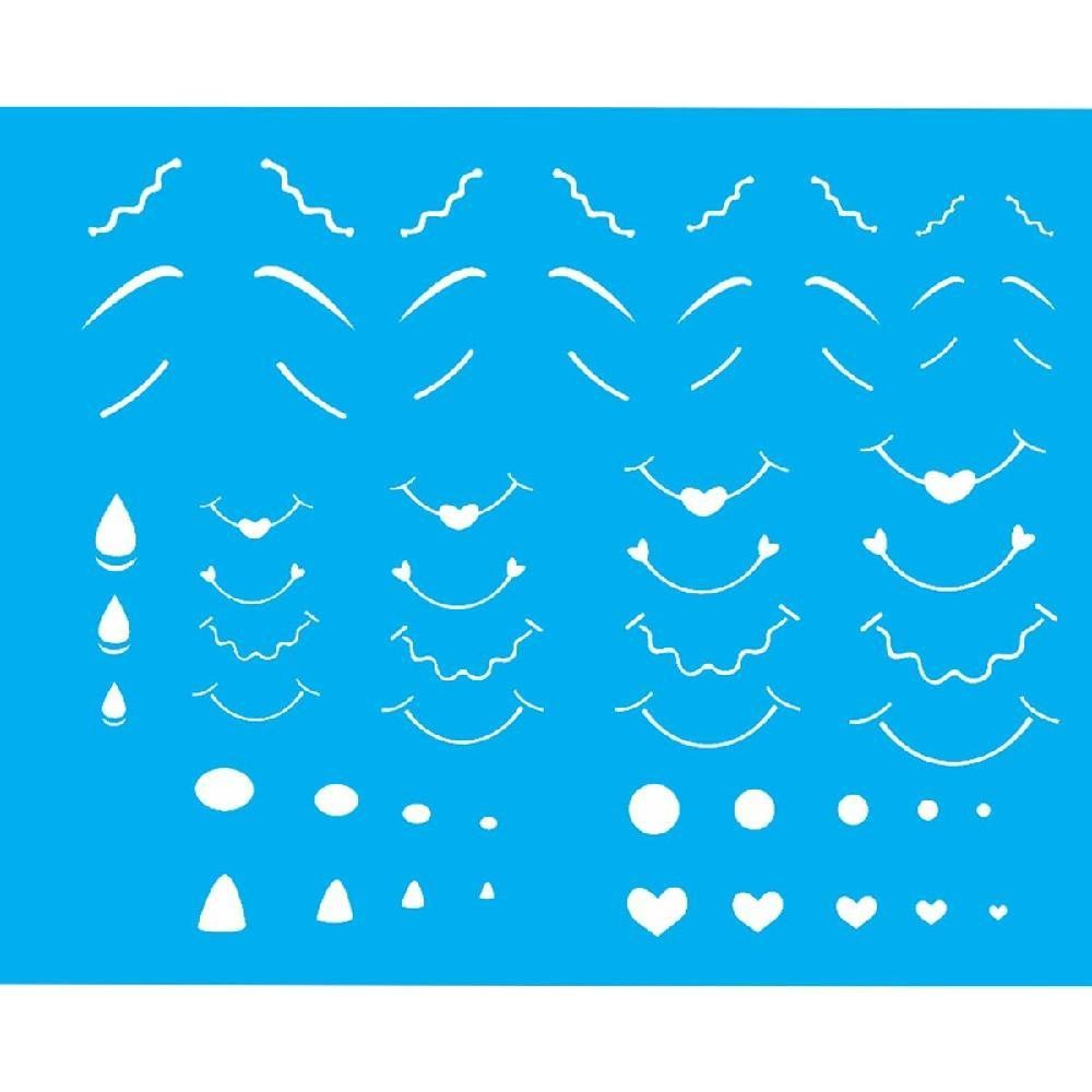 Stencil Opa 20 x 25 cm - Nariz, Boca e Sobrancelhas - 1179