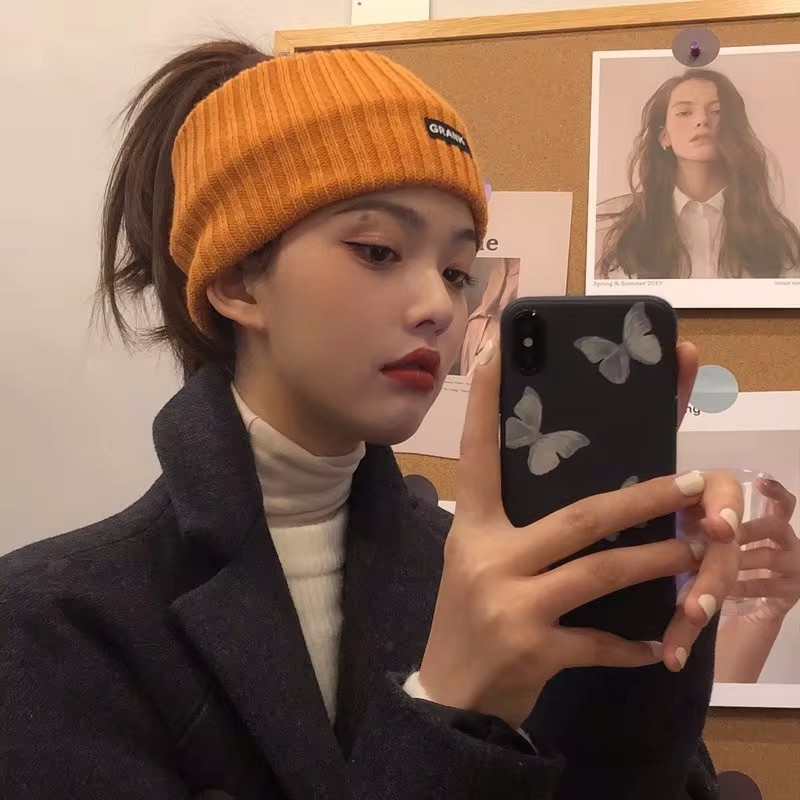 Versátil Faixa De Cabelo De Malha Menina Fitness Esportes Yoga Cachecol Hip Hop Feminino Simples Maquiagem Bandana