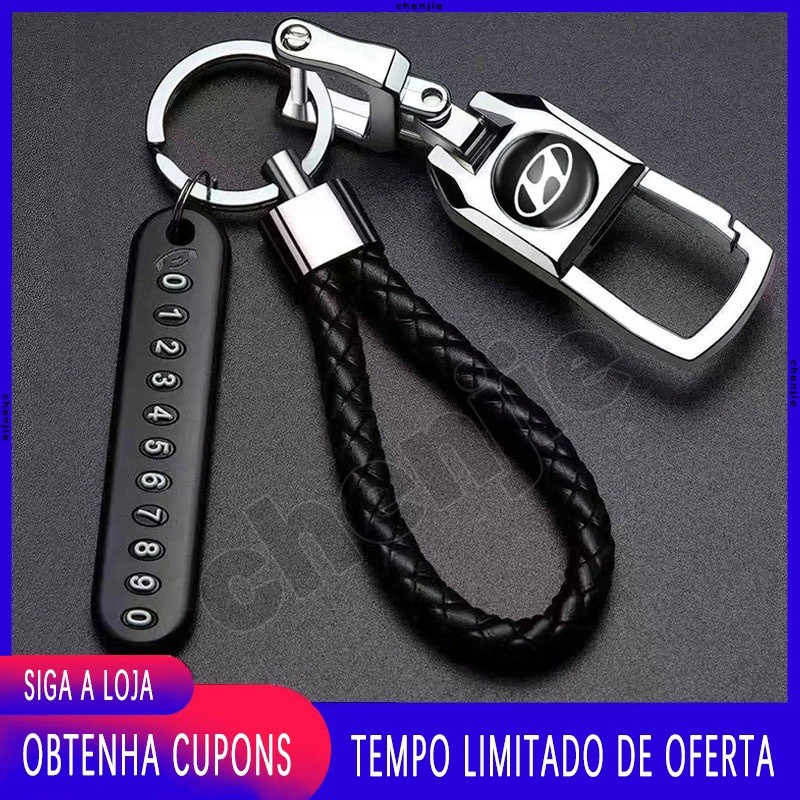 [Promo] Para Hyundai Aço inoxidável chaveiro para carro/moda chaveiro de carro/chaveiro para moto/chaveiro de moto em Oferta na Shopee