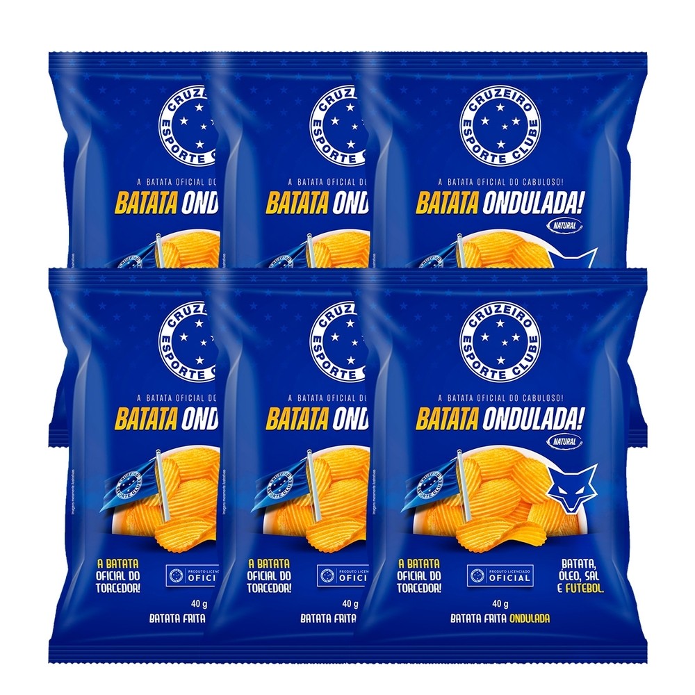 Kit 6 und Batata Ondulada Frita Cruzeiro 40g em Oferta na Shopee