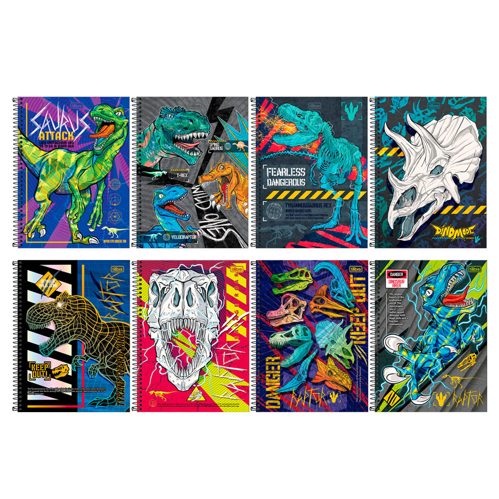 Caderno espiral capa dura universitário 1x1 80 folhas Raptor Tilibra em Oferta na Shopee
