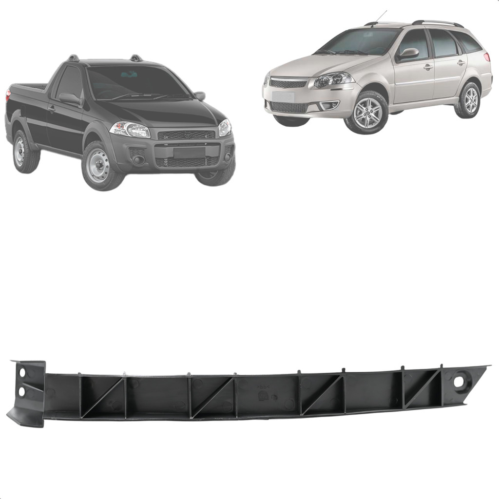 Guia Do Para-choque Dianteira Palio Weekend Siena Strada Fase 3/4 2014 Até 2020 Esquerdo