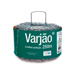Arame Farpado Belgo Varjão 250m F14 Galvanizado Para Cerca Rural
