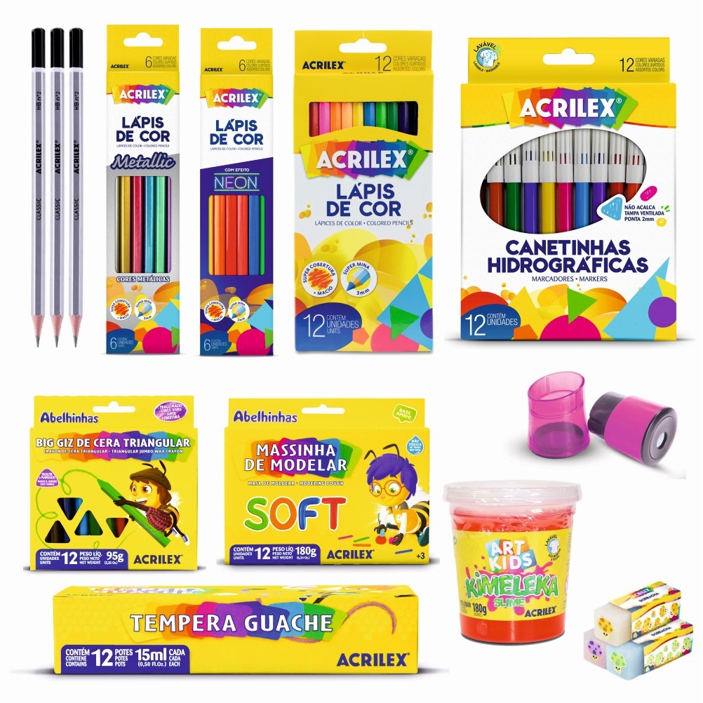 Melhor Kit Escolar Com 14 Itens + Brinde