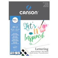 Bloco Marker lettering multi-técnica A4 200g com 20 folhas Canson