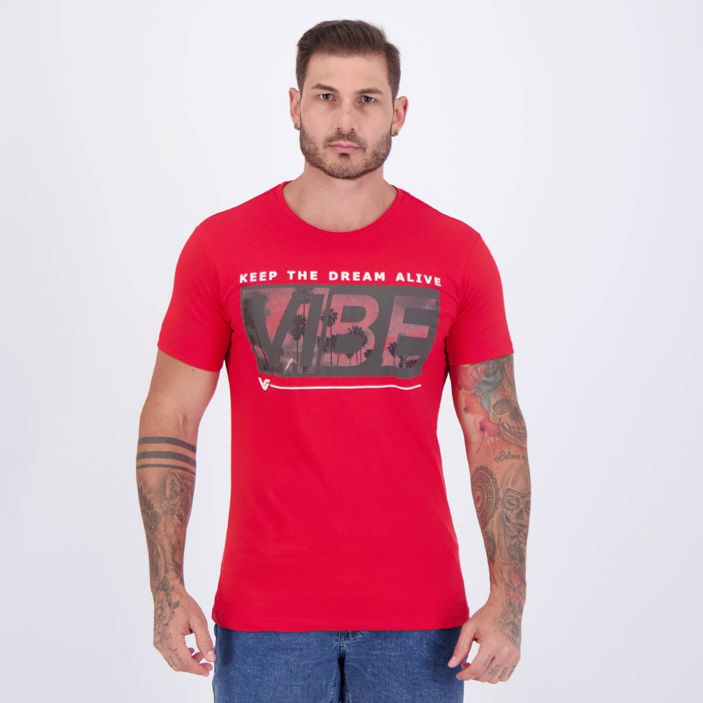 Camiseta Vibe Vermelha - Men Clothes
