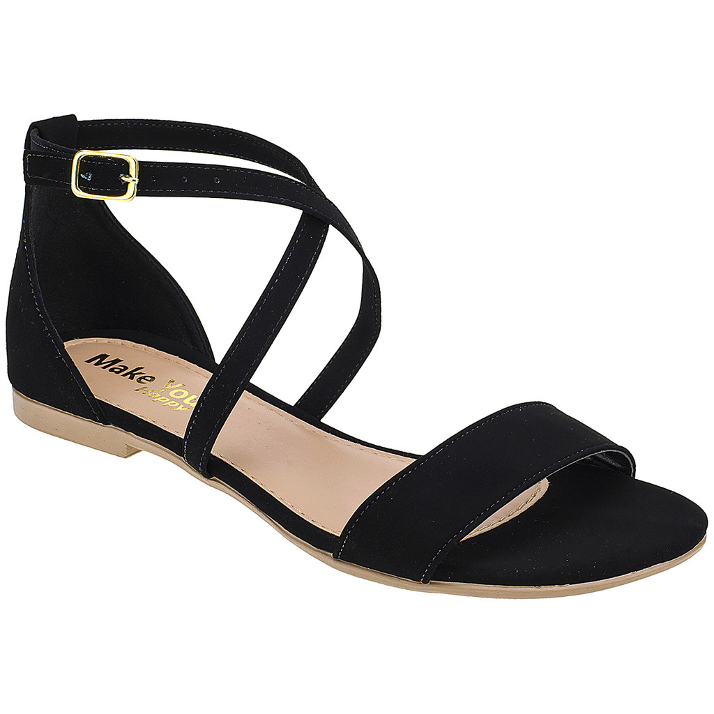 Sandalia Rasteira Feminina Bico Redondo Tira Reta Moda em Oferta na Shopee