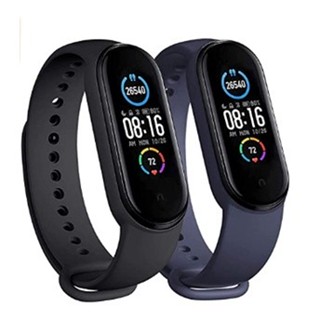 Kit 2 pulseiras de silicone PREMIUM para Mi Band 3 | 4 | 5 | 6 | 7 | 8 | 9 - [Preto e Azul petróleo] em Oferta na Shopee