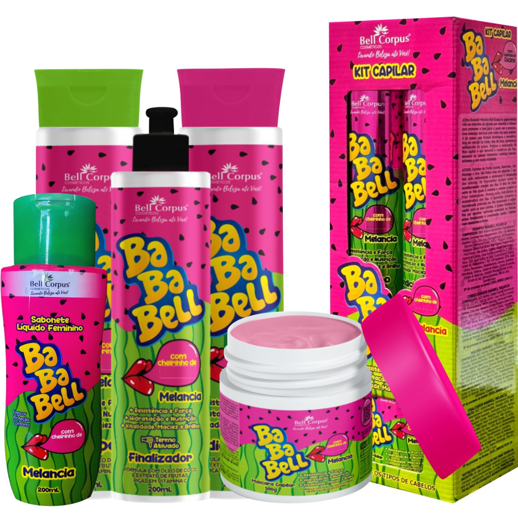 KIT MELANCIA+SABONETE MELANCIA BELL CORPUS COSMÉTICOS CAPILAR