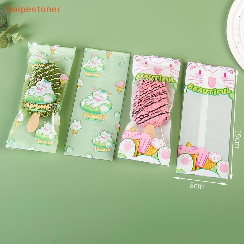 [baipestoner] 100 Peças Saco Transparente Selado À Máquina De Sorvete Plástico De Picolé Caseiro Sacos De Embalagem Arte em Oferta na Shopee