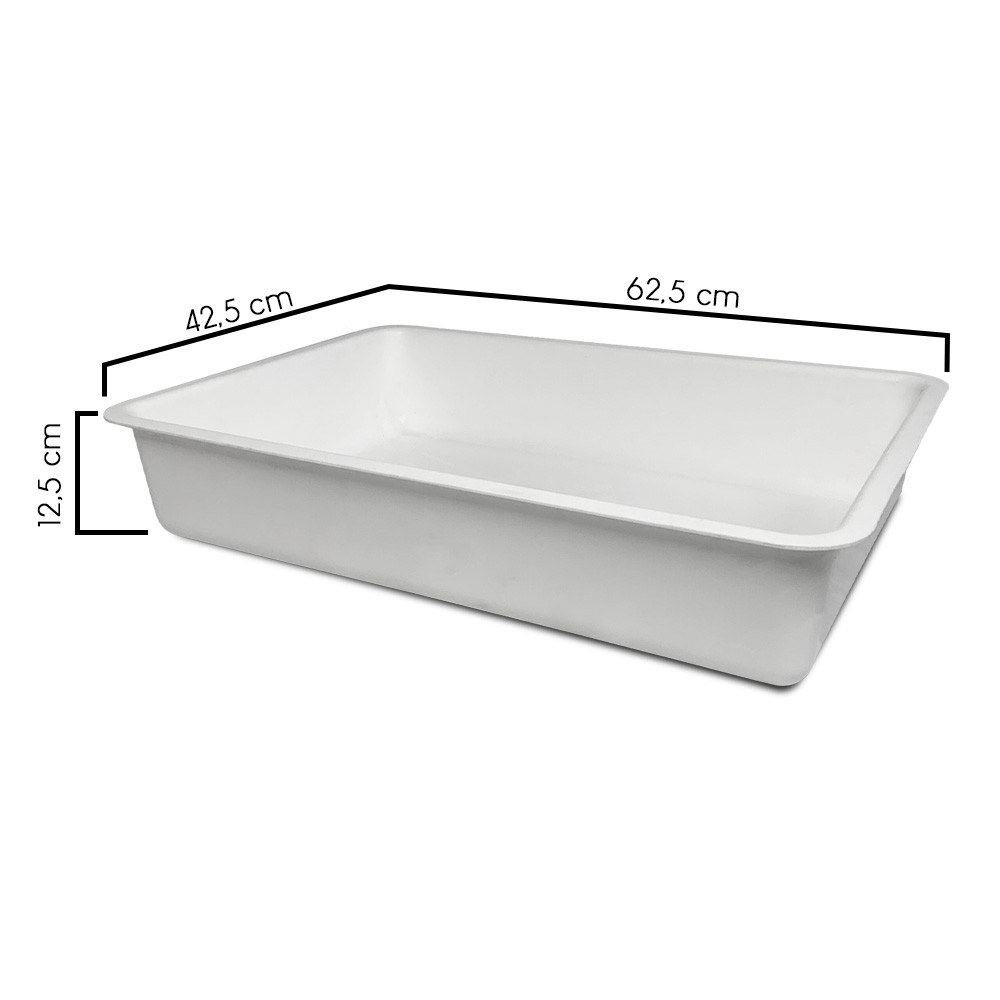 Bandeja Branca Multiuso Plástica Retangular Organizadora 26 Litros Branca em Oferta na Shopee